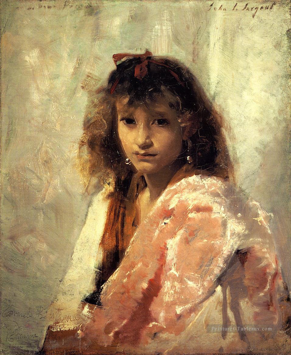 Portrait de Carmela Bertagna John Singer Sargent Peintures à l'huile